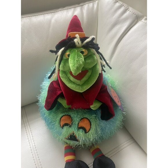 Y2K Collectable Discontinued Meijer Halloween Witch & Pumpkin Plush By Caltoy 03 - Picture 2 of 16